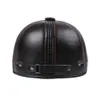 Berets La Spezia Cap Men Winter Beret Hate Leather Hat Men S Black Cowskin Sboy Flat 231208