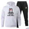 Psychos Bunny Polo American Fashion Street Marque Designer Psychos Bunny Chemises Broderie Manches Courtes Casual Coton Lâche Psychos Bunny 9348