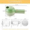 Fruit Vegetable Tools 4 In1 Multifunctional Electric Vegetable Cutter Slicer Garlic Mud Masher Cutting Pressing Mixer Garlic Chopper Food Slice 231207