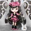 人形のアクセサリーICY DBS BLYTH DOLL DORD CLOSSING PINK DRASS BERETS BERETS BERETS SKIRTアニメスーツクールな衣装コスプレガール231208