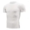 Herenpakken A1887 Quick Dry Running Mannen Compressie T-shirt daarnaast Voetbal Pak Fitness Strakke Sportkleding Rijden Korte Mouwen Workout