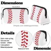 Party Favor Portable Travel Cosmetic Bag Neoprene Material Baseball dragkedja förvaring Jul gåva Drop Delivery Home Garden Festive DHSDU