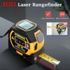 Tape Measures 3 In 1 Laser Tape Measure Rangefinder 5m Tape Ruler Infrared High-precision Intelligent Electronic Ruler Building Distance Meter 231207