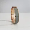 Classic Designer Bracelet Steel Bangle Luxury Brand 18K Rose Gold Bracelets Women Bracelet 12MM Wide with Gift Bag Ltrng