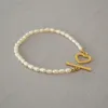 Seed Beads Pearls Bracelets & Necklace Sets Gold Heart Clasp LL