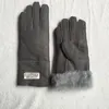 Designer 2024 women leather gloves Sheepskin bright female winter warm fashion Windproof Antifreeze