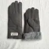 Gants en cuir de styliste pour femmes, en peau de mouton, brillant, chaud, à la mode, coupe-vent, antigel, hiver 2024