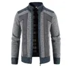 Men's Jackets Trendy Winter Coat Plush Zipper Men Jacket Plus Size Stand Collar Warm Autumn