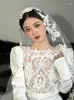 Bridal Veils 1T Lace Wedding Veil Appliques Without Comb Bride