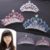 Hair Clips 16-Teeth Girl's Comb With Hypo-allergenic Alloy Crown Shape For Birthday Stage Party Shows Dress Up