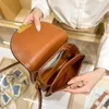 Legal Copy Deisgner Celinss Bags online shop Saddle Triumphal Arch Tofu Bag for Womens 2023 AutumnWinter One Shoulder New Crossbody High grade Genuine Leather Fash