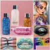 Oogschaduw Kerstogen Glitter Pailletten Voor Toneelmake-up Flash Gezichtshaar Lichaamsfestival Colorf Oogschaduwgel met doos Drop Delivery He Otiau