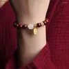 Charm Bracelets 1pc Lucky Wealth Red String Bead Bracelet Bangle Handmade Adjustable Attract Money For Women Men