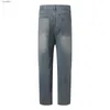 Herr jeans koreanska mode mäns baggy jeans klassisk all-match blå rakben denim bredben byxor casual patch kärlek jeans y2k byxor l231208