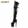 Buty Sdtrft marka 20 cm cienkie wysokie obcasy nad platformą kolan buty unisex botas mujer panie ślubne kobiety buty imprezowe 231207