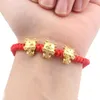 Bracelets à maillons, cordes rouges réglables, chaînes à main en forme de Dragon de l'année chinoise, bijoux élégants, cadeau pour femmes et filles