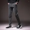 Pantalones para hombres 2023 Otoño/Invierno Felpa y pana cálida Casual con cintura recta ajustada