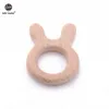 Diş Hakmları Oyuncaklar 50 PCS Ahşap Teether Halkası Kişisel Oyuncak Tavşan Bebek Teether Waldorf Oyuncak Ahşap Teether Graved Eco Charms 231208