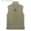 Gilets pour hommes Bolubao Hommes Gilet d'extérieur Multi-Poche Solide Couleur Pêche Directeur Reporter Travail Gilet Photographie Gilet Casual Veste Mâle Q231208