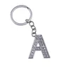 120st Lot Alloy Alphabet Letter Full Rhinestone with Split Ring NeyChain DIY Accessories 3 2 315p