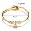 Bangle Bangle VQYSKO Gold Color Kids Bracelets For GirlsA To Z Stainless Steel Heart Initial Baby Girl Jewellery Birthday Gifts Aged 21