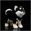 Animaux en peluche en peluche vraie vie debout France Bldog Chihuahua jouets doux réaliste chien Animal Shiba Inu enfants bébé cadeaux de Noël Lj20 Dhkbl