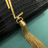 Designer Small Tassel bag 20CM 10A Mirror quality Crocodile leather Chain Bag Crossbody Bags Luxury Envelope Bag With Box Y006C