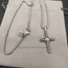 Kabel Herren Halskette Anhänger Schmuck Silber Retro Kreuz Vintage Luxus Schmuck Ketten für Männer Designer Halsketten Geburtstag Mann Jungen Party Weihnachtsgeschenk