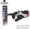 Fünf-Finger-Handschuhe ROCKBROS Touchscreen-Fahrradhandschuhe Herbst Winter Thermo-Winddichte Fahrradhandschuhe Warm halten Dicker Sporthandschuh Fahrradzubehör 231207