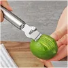 Fruit Vegetable Tools 3In1 Lemon Grater Stainless Steel Orange Peeler Citrus Peeling Knife Tool Kitchen Gadget Accessories Drop Delive Otxti