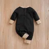Rompers Cute cartoon teddy bear short plush embroidered long sleeved baby bodysuit for boys and girls in spring and autumn 231208