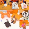 Unisex Plush Ball Animal Keychain Wallet Keyring Designer Cartoon Car Penguin Letter Fox Keychains Women handbag Pendant Accessori297o