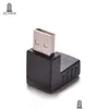 Connecteurs de câbles d'ordinateur 300pcs / lot 90 degrés coudé USB 2.0 A mâle à femelle adaptateur USB2.0 coupleur connecteur convertisseur d'extension Fo Dhctj