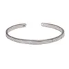 Charmarmband REAL 925 Sterling Silver Hammerade manschettarmband för män och kvinnor handgjorda polerade fina smycken 231208