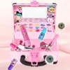 Kit de maquillaje para niños y niñas, lápiz labial, cosméticos, juego de simulación, princesa rosa, lavable, seguro, juguete para regalo, 231207