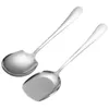 Spoons Cutlery Spoon Serving Utensil Stainless Steel Scoop Large Soup Portion Control Thicken Big