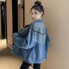 Damenjacken 2023 Ankunft Lose Denim Jacke Frauen Fransen Perlen Knöpfe Modische Koreanische Stil Casual Cowgirl Oberbekleidung