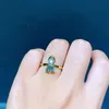 Anéis de casamento Migga Contos de fadas mistos Cubic Zircon Stone Ring para mulheres cor de ouro banhado a jóias de dedo ajustável 231208