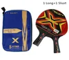 Whole2pcs تم ترقيته 5 نجوم الكربون تنس مضرب مجموعة خفيفة الوزن Ping Pong Paddle Bat مع التحكم الجيد 1479136