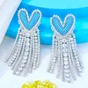 Висячие серьги GODKI, модные синие серьги-капли в форме сердца для женщин, свадебные циркониевые серьги в Дубае, свадебные украшения, летняя вечеринка