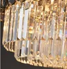 Ljuskronor K9 Crystal Chandelier Creative Living Room Lamp Modern lyxig villa dekoration sovrum grå ljus