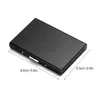 New Klsyanyo Black Stainless Steel Metal Case Box Men Women Business Credit Card Holder Case Cover Coin wallet249l