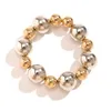 Vintage Big Chain Bracelets Women Trendy Classic Elastic Strand Beads Charm Bangles Couple Hand Jewelry