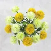 Flores decorativas 5 pçs plástico artificial flor plantas falso dandelion vaso para casa decoração acessórios casamento doméstico