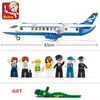 Flygplan Modle 3PCS City Airport Airbus Airplane Plane Brinquedos Avion Model Building Blocks Bricks Education Toys for Children 231207