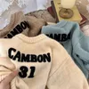 Cardigan Fashion Baby Girl Boy Letter Brodery Sweater Winter Spring Spädbarn Toddler Barn Stickad Pullover Top Casual kläder 1 7Y 231207