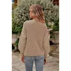 Knit Sweaters Womens Autumn and Winter New Personalized Fashion Lantern Sleeves Round Neck Pullover Knitted 953