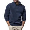 Sudaderas con capucha para hombre, sudadera con cremallera de un cuarto, jersey de carga, suéter con cuello levantado, entrenamiento, gimnasio, deportes, correr, béisbol, mamá, camisas juradas