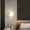 ペンダントランプノルディックLEDガラスライト吊りワイヤーホームダイニングキッチンリビングルームデコレーションライト屋内照明のために調整可能