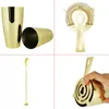 Herramientas de barra 1-12 piezas Gold Boston Cocktail Shaker bar Shakers Set Bartenders Barware Tools Wine Pourer Jigger Accesorios con soporte de bambú 231207